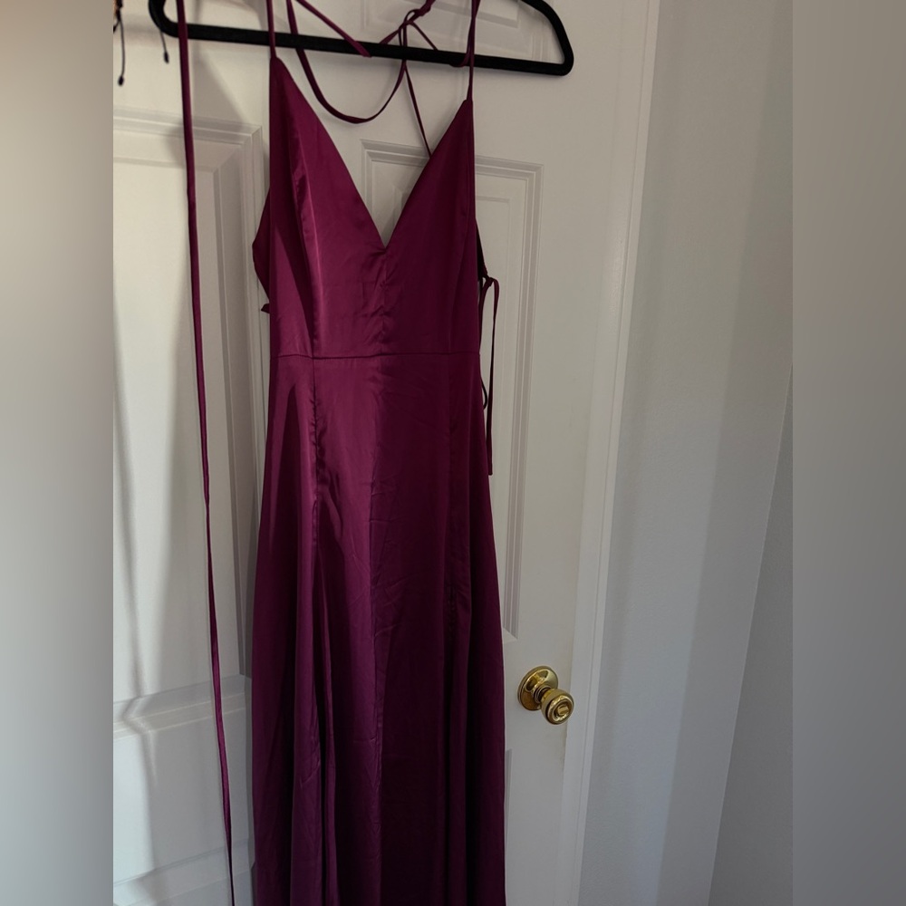 Windsor satin Purple Evening Dress
